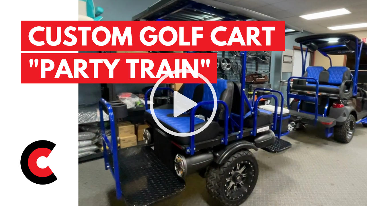 Extreme Custom Golf Cart Build - Party Train from BA Carts
