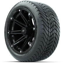 Load image into Gallery viewer, 14-inch GTW Element Wheels / Black Finish with 225/30-14 Mamba Street Tires (Set of 4)