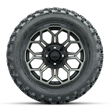 Load image into Gallery viewer, 14-Inch GTW Bravo Machined/Matte Grey with 23x10-14 Rogue All Terrain Tires Set of (4)