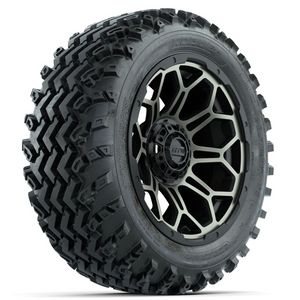 14-Inch GTW Bravo Machined/Matte Grey with 23x10-14 Rogue All Terrain Tires Set of (4)