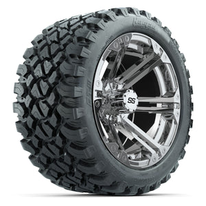 14-inch GTW Chrome Specter Wheels with 23" GTW Nomad All-Terrain Tires (Set of 4)