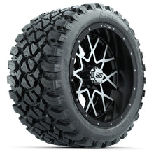 Load image into Gallery viewer, 14-inch GTW Machined and Black Vortex Wheels with 23x10-14 GTW Nomad All-Terrain Tires (Set of 4)