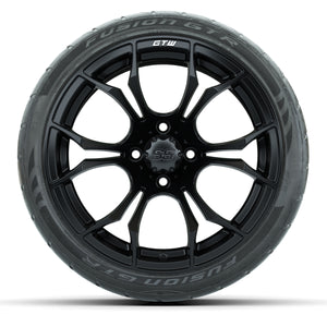 15" GTW Spyder Matte Black Wheels with GTW Fusion GTR Street Tires (Set of 4)
