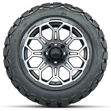 Load image into Gallery viewer, 14-inch GTW Matte Machined and Gray Bravo Wheels with 22x10-14 GTW Timberwolf All-Terrain Tires (Set of 4)