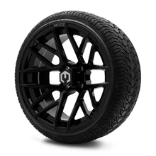 Load image into Gallery viewer, MODZ® 15-Inch Matrix Glossy Black Wheels & 20.5-Inch Arisun Cruze Street Tires Combo