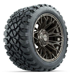 14-Inch GTW Stellar Matte Bronze Wheels with 23 Inch Nomad All-Terrain Tires Set of (4)