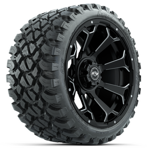 15" GTW Raven Matte Black Wheels with 23" GTW Nomad All-Terrain Tires (Set of 4)