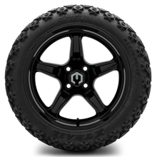 Load image into Gallery viewer, MODZ® 15-Inch Drift Glossy Black Wheels & 23-Inch Arisun X-Trail All-Terrain Tires Combo