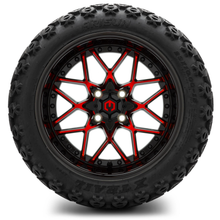 Load image into Gallery viewer, MODZ® 15-Inch Formula Red and Black Wheels & 23-Inch Arisun X-Trail All-Terrain Tires Combo