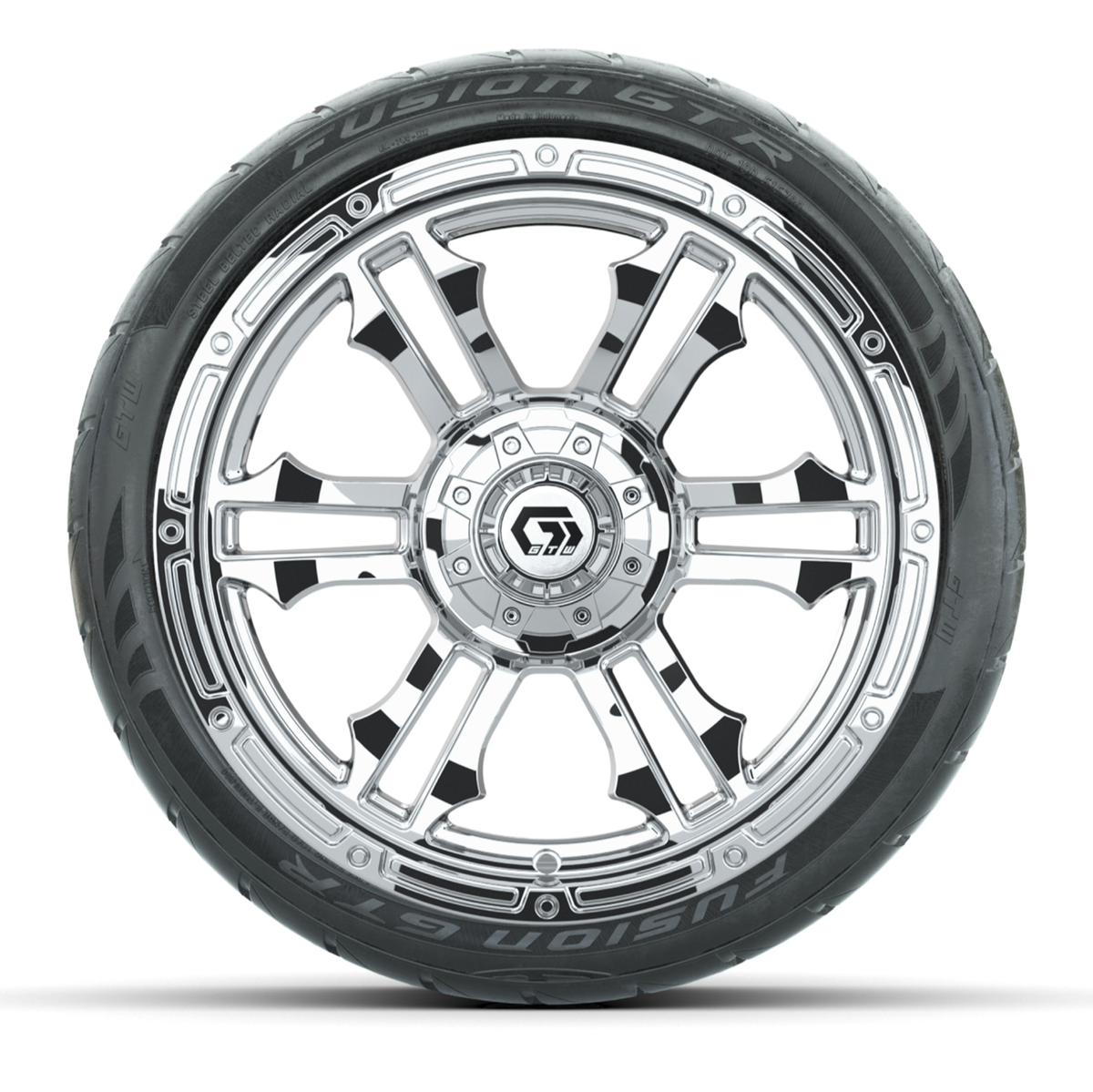 完売モデル◎2colors◎All-round◎10inch◎3458 15-Inch Golf Cart Wheels: GTW Shogun Chrome Wheels with 22