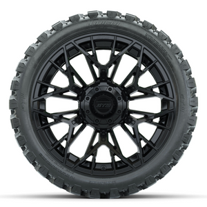 15" GTW STELLAR Matte Black Wheels with 23" GTW Nomad Off-Road Tires (Set of 4)
