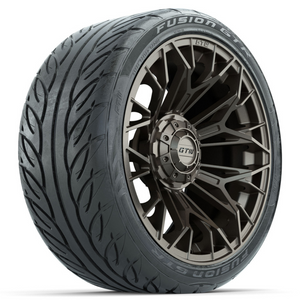 15" GTW STELLAR Matte Bronze Wheels with 22" GTW Fusion Street Tires (Set of 4)
