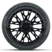 Load image into Gallery viewer, 15&quot; GTW STELLAR Matte Black Wheels with 22&quot; GTW Fusion Street Tires (Set of 4)