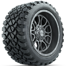 Load image into Gallery viewer, 14-Inch GTW Volt Gunmetal Wheels with 23 Inch Nomad All-Terrain Tires Set of (4)