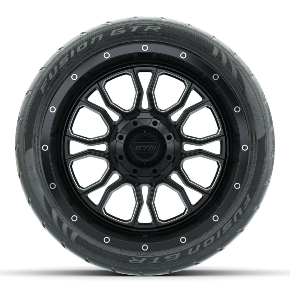 14-Inch GTW Volt Machined & Black Wheels with 205/40-R14 Inch GTR 