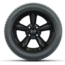 Load image into Gallery viewer, 14-inch GTW Godfather Wheels / Black Finish with 205/30-14 Fusion Street Tires (Set of 4)