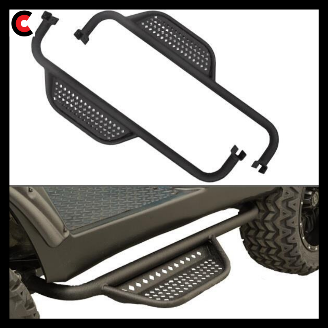 MJFX Armor Nerf Bar w Side Step for Golf Carts Club Car EZGO