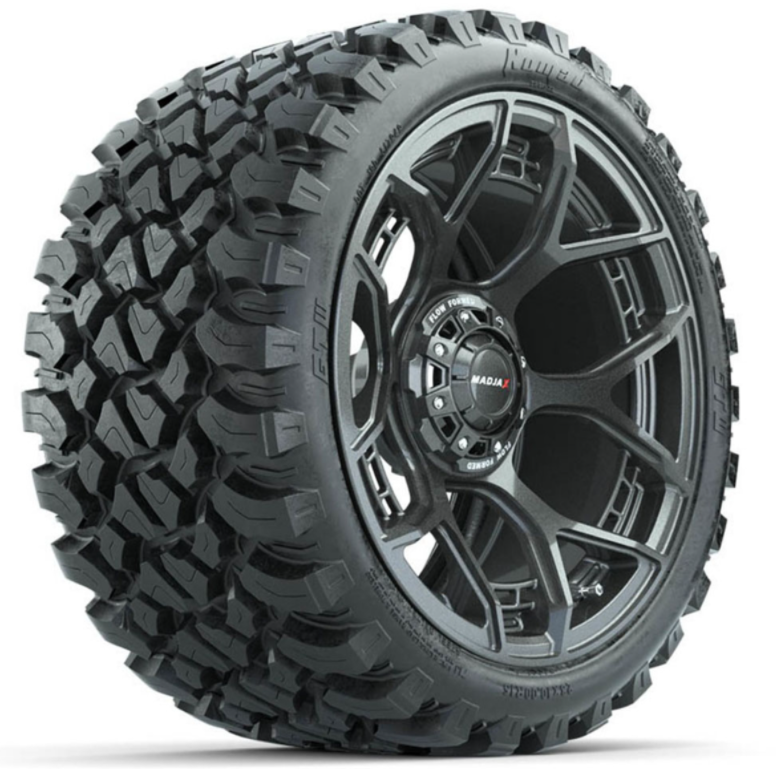 15-Inch MadJax Flow Form Evolution Gunmetal Wheels with GTW