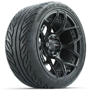 15" MadJax Flow Form Evolution Matte Black Wheels with GTW Fusion GTR Street Tires (Set of 4)