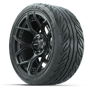 15" MadJax Flow Form Evolution Matte Black Wheels with GTW Fusion GTR Street Tires (Set of 4)