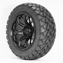 Load image into Gallery viewer, 14-Inch GTW Matte Black Bravo Off-Road Wheels on 22-Inch GTW Timberwolf All-Terrain Tires (Set of 4)