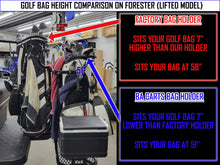 Load image into Gallery viewer, Evolution Golf Cart Bolt-On Golf Bag Holder with Cooler and Sand Bottle/Ball and Club Washer