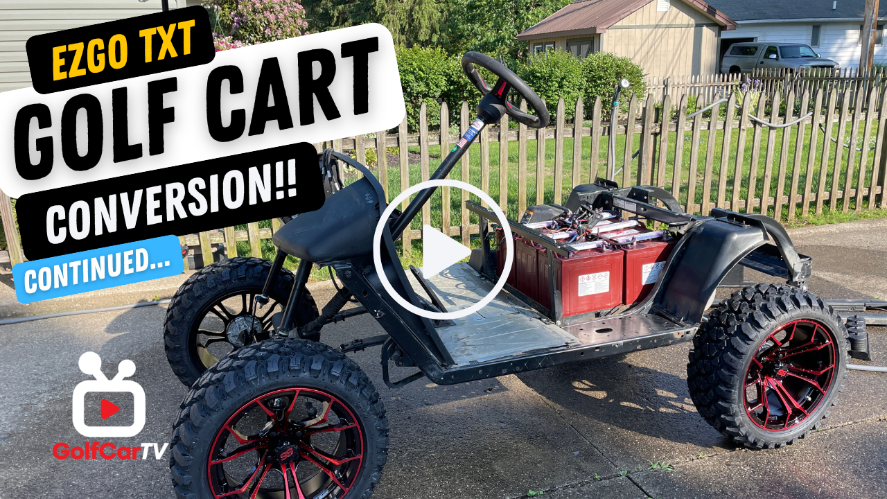 EZGO TXT Golf Cart Conversion - Storm Body Kit, Seats, and More! (GolfCarTV)