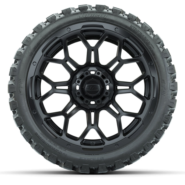 15-Inch GTW Bravo Matte Black Wheels with 23" GTW Nomad All-Terrain Tires (Set of 4)