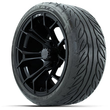 Load image into Gallery viewer, 15&quot; GTW Spyder Matte Black Wheels with GTW Fusion GTR Street Tires (Set of 4)