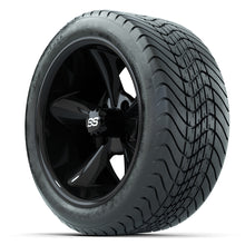 Load image into Gallery viewer, 14-inch GTW Godfather Wheels / Black Finish with 225/30-14 Mamba Street Tires (Set of 4)
