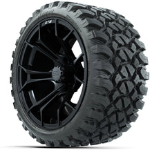 Load image into Gallery viewer, 15&quot; GTW Spyder Matte Black Wheels with GTW Nomad Off Road Tires (Set of 4)