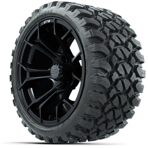 15" GTW Spyder Matte Black Wheels with GTW Nomad Off Road Tires (Set of 4)