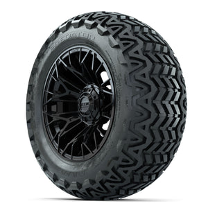 14-Inch GTW Stellar Black Wheels with 23 Inch Predator All-Terrain Tires Set of (4)