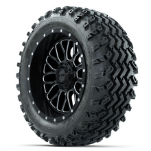 Load image into Gallery viewer, 14-Inch GTW Helix Machined/Black with 23x10-14 Rogue All Terrain Tires Set of (4)