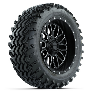 14-Inch GTW Helix Machined/Black with 23x10-14 Rogue All Terrain Tires Set of (4)