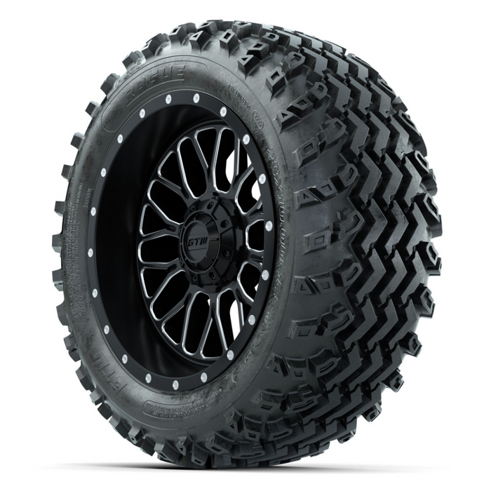 14-Inch GTW Helix Machined/Black with 23x10-14 Rogue All Terrain Tires Set of (4)