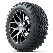 Load image into Gallery viewer, 14-Inch GTW Pursuit Machined/Black with 23x10-14 Rogue All Terrain Tires Set of (4)