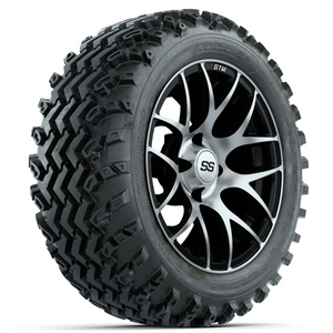 14-Inch GTW Pursuit Machined/Black with 23x10-14 Rogue All Terrain Tires Set of (4)