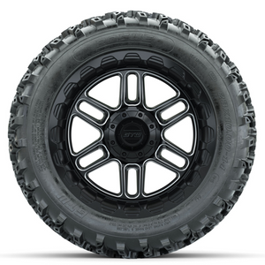 14-Inch GTW Titan Machined/Black with 23x10-14 Rogue All Terrain Tires Set of (4)