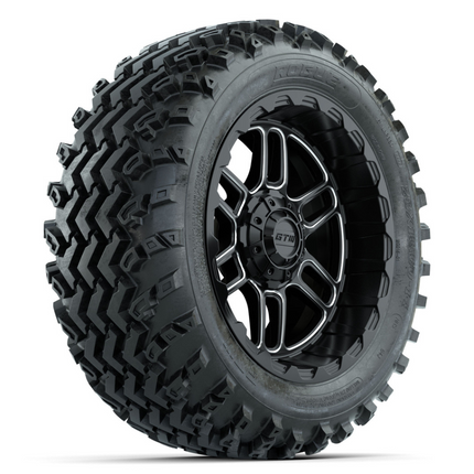 14-Inch GTW Titan Machined/Black with 23x10-14 Rogue All Terrain Tires Set of (4)