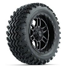 Load image into Gallery viewer, 14-Inch GTW Titan Machined/Black with 23x10-14 Rogue All Terrain Tires Set of (4)