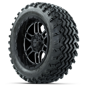 14-Inch GTW Titan Machined/Black with 23x10-14 Rogue All Terrain Tires Set of (4)