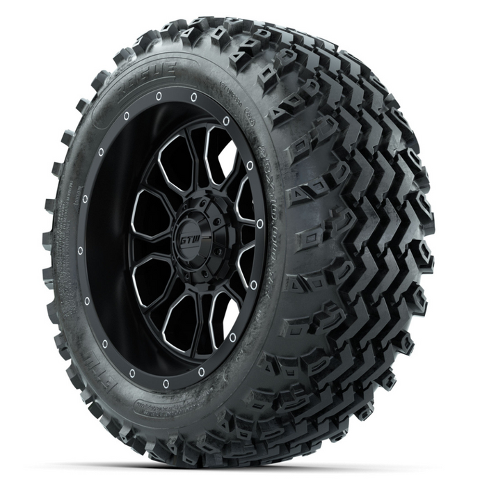 14-Inch GTW Volt Machined/Black with 23x10-14 Rogue All Terrain Tires Set of (4)