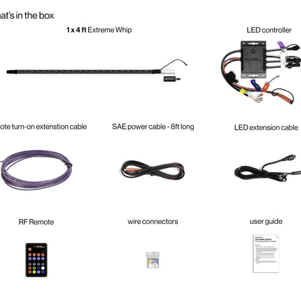 Extreme Whip Kit Qty 1 x 4 Ft plus LEDCast Controller