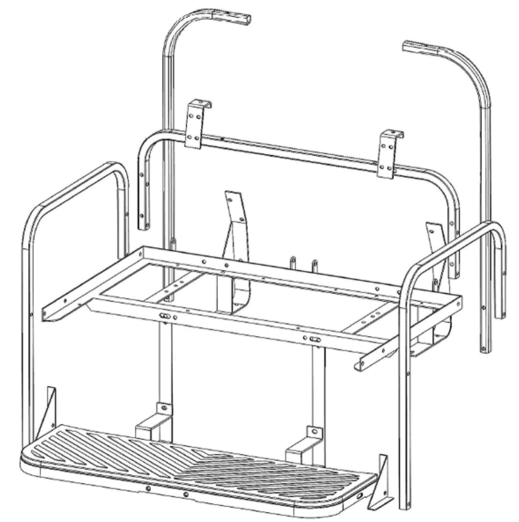 GTW Mach3 Rear Seat Frame Only – Fits EZGO RXV (2008-Up)