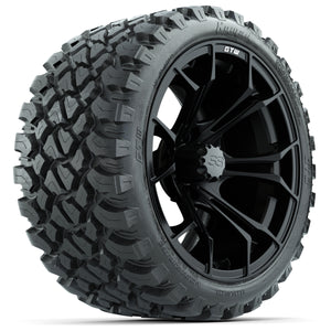 15" GTW Spyder Matte Black Wheels with GTW Nomad Off Road Tires (Set of 4)