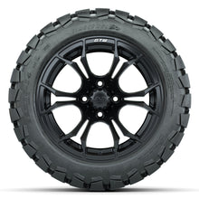 Load image into Gallery viewer, 14-Inch GTW Spyder Matte Black Wheels with 22x10-14 GTW Timberwolf All-Terrain Tires (Set of 4)