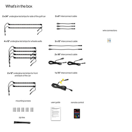 Extreme Strips - 2/4 Seat Cart (No LED Controller)