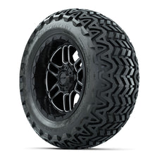 Load image into Gallery viewer, 14-Inch GTW Titan Machined &amp; Black Wheels with 23 Inch Predator All-Terrain Tires Set of (4)