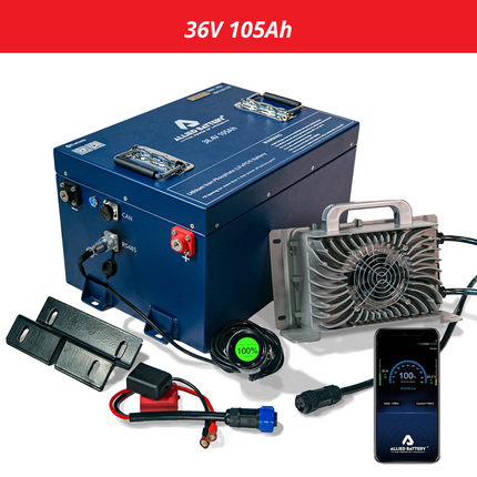 Allied 36V 105Ah Lithium Battery Bundle for Yamaha Golf Carts